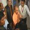 Lucknow: Chief Minister Yogi Adityanath arrives at UP Assembly to cast his vote