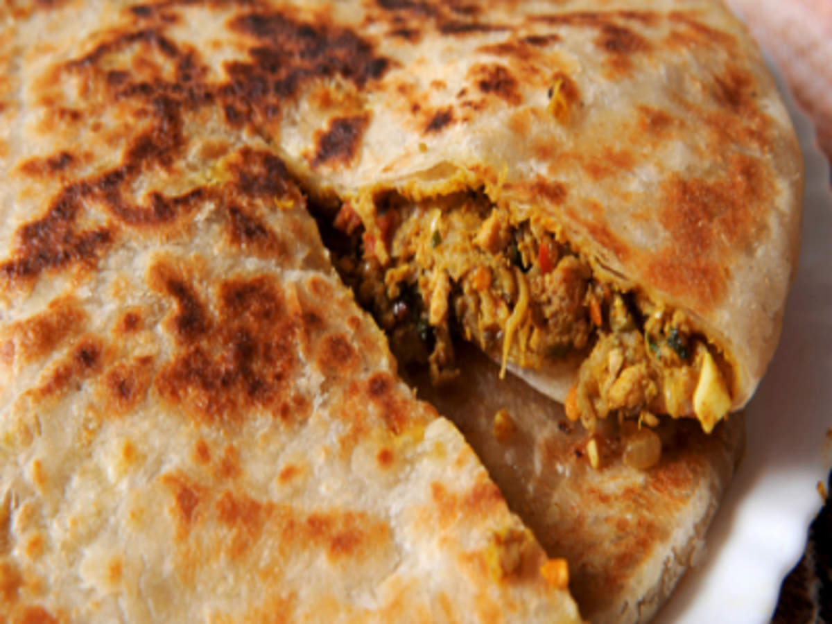 Stuffed Keema Paratha Recipe