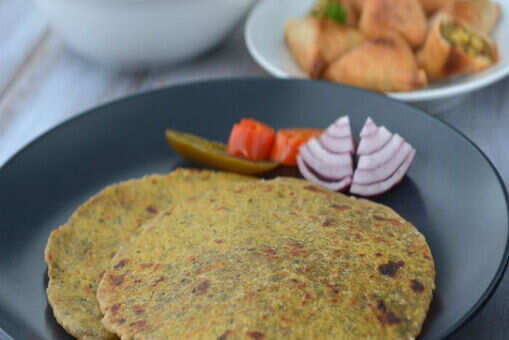 Paneer Palak Paratha