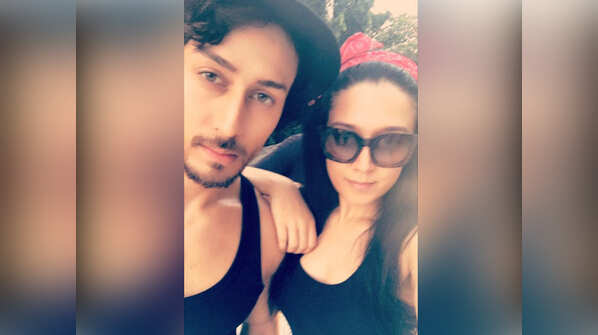 Tiger Shroff poses for an adorable selfie with sister Krishna