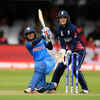 Fifty for Punam Raut, her 10th in ODIs. India 120/2 in 30 overs