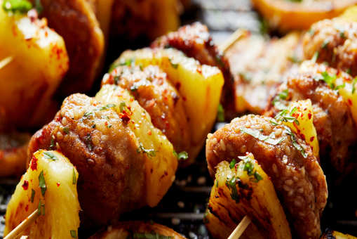 Pineapple Skewers With Chicken