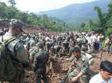 Army jawans carrying rescue operation