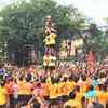 Girl 'govindas' at the Dahi Handi sport in Mumbai (Photo by KK Choudhary)