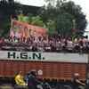 A group of Govindas travelling in a van in Mumbai (TOI Photo)