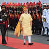 ​ PM Narendra Modi inspects a guard of honou