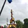 Blue Dahi handi at Juinagar, Navi Mumbai. (TOI photo by KK Choudhary)