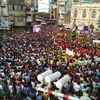 Festive fervor grips Gujarat on Janmashtami. People celebrate Dahi Handi festival in Surat