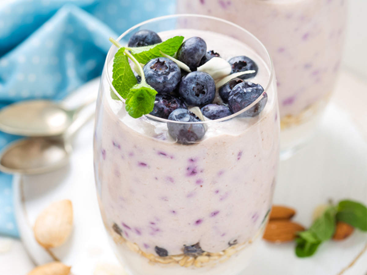 Blueberry Overnight Oat and Yogurt Parfaits - Sweet Savory and Steph