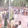 Dera Sacha Sauda followers turn violent, damage media vans post conviction of chief Ram Rahim Singh (ANI)