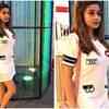Tinaa Dattaa in a t-shirt dress