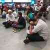 Stranded commuters  at CST in Mumbai