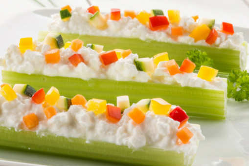 Celery with Cream Cheese Mix