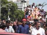 Celebs at Ganpati Visarjan