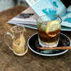 Coffee with lemon shot