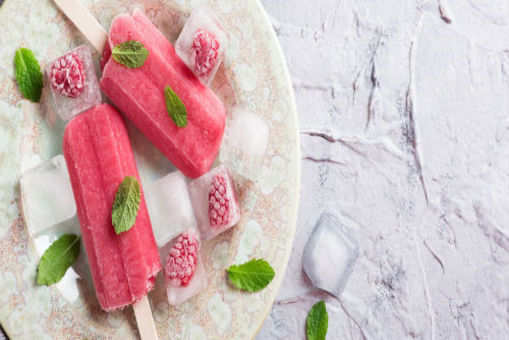Raspberry and Yogurt Lollies