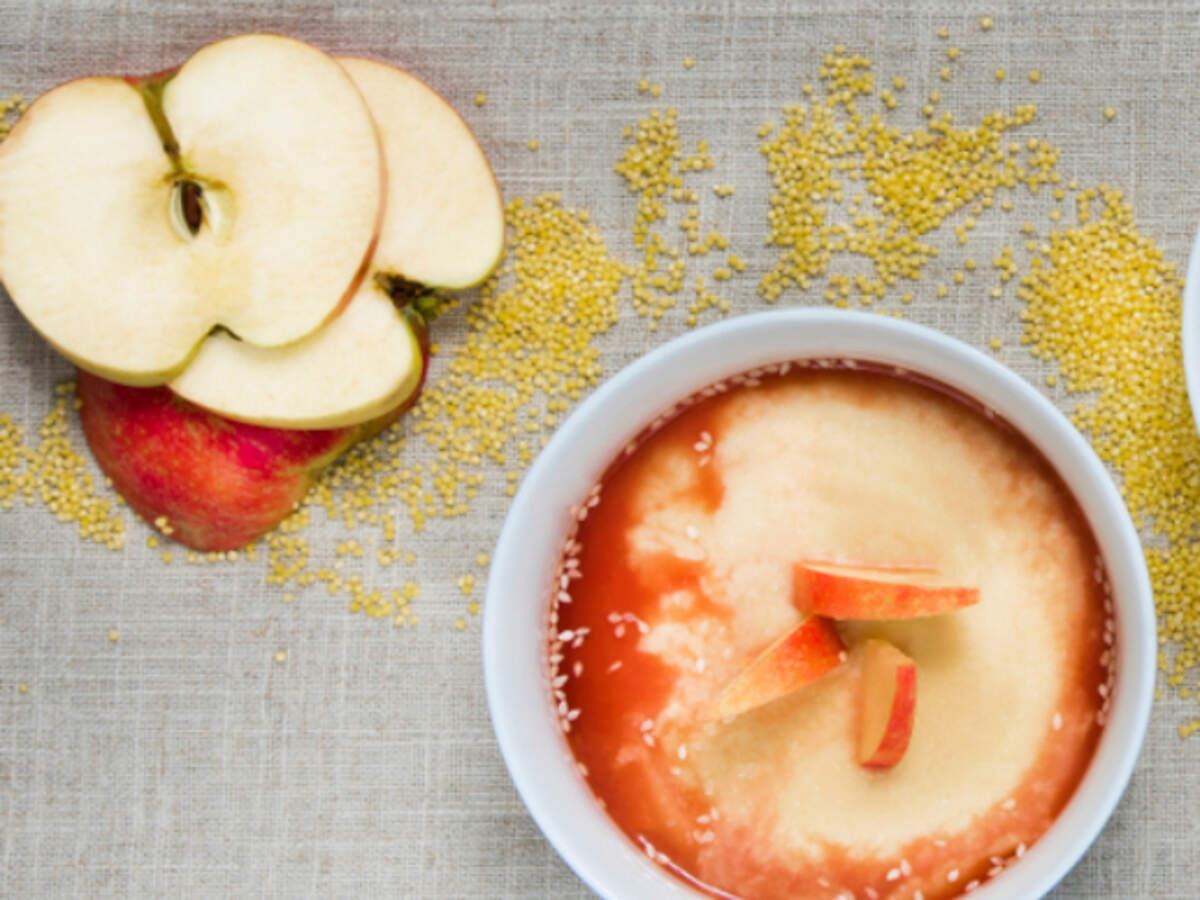 Rice Pudding with Apple and Strawberry Puree Recipe