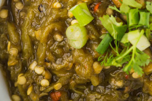 Palak Curry with matki sprouts