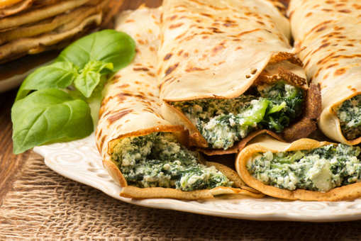 Spinach and Cheese Frankie