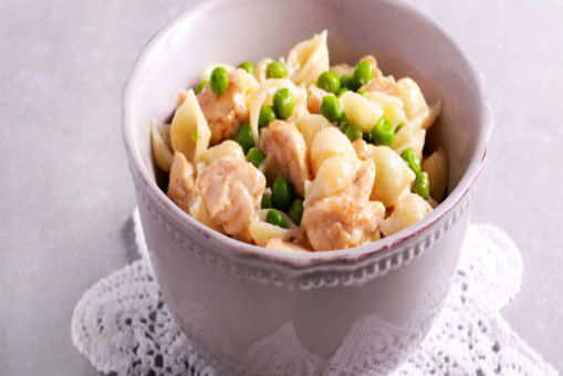 Basil Chicken with Peas and Broad Beans