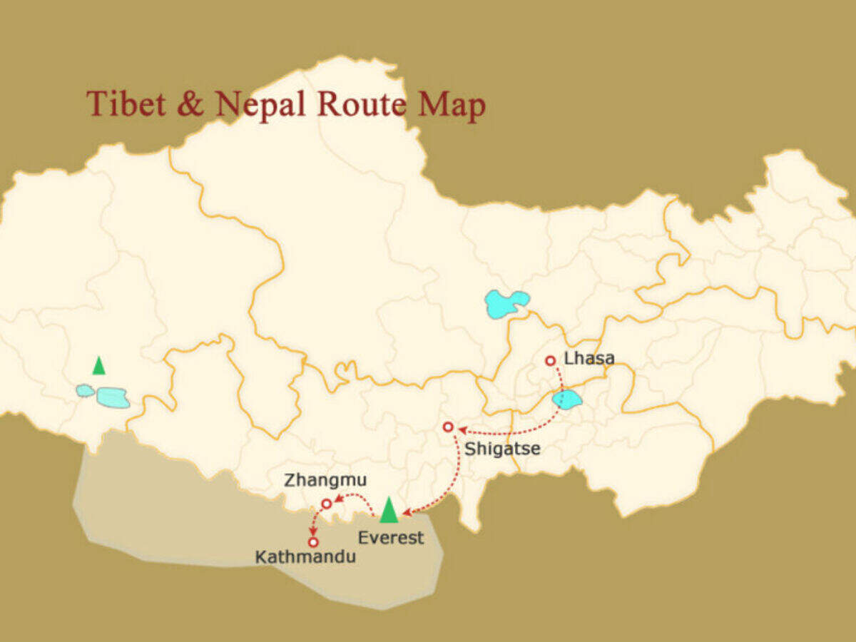 Nepal And Tibet Map Go Now! Nepal-Tibet Road Reopens!, World - Times Of India Travel