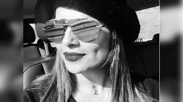 Pic: Bipasha Basu enjoys a long drive across the United Kingdom