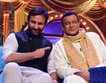 Saif Ali Khan and Mithun on the set of Drama Company