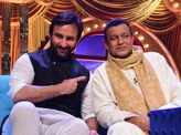 Saif Ali Khan and Mithun on the set of Drama Company