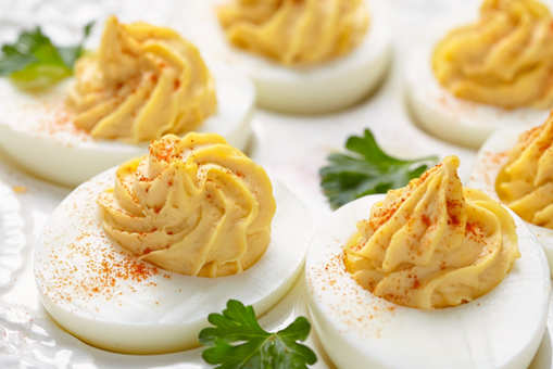 Sour Cream and Bacon Deviled Eggs