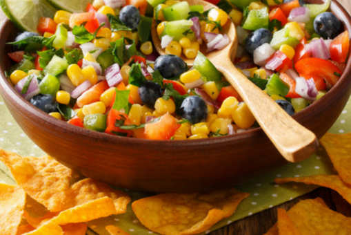 Sweet Corn with Blueberries