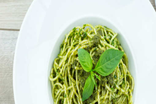 Green Pasta with Coconut