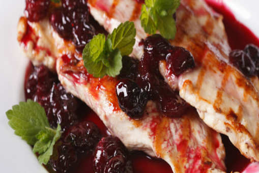 Cherry-Topped Grilled Chicken