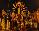 Durga puja celebrations in the city