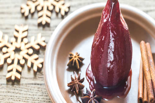 Merlot-Poached Pears