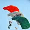 Members of Akash Ganga Sky diving team display their skill