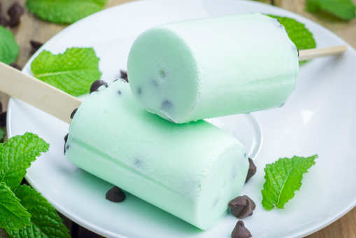Chocolate Chip And Mint Popsicle