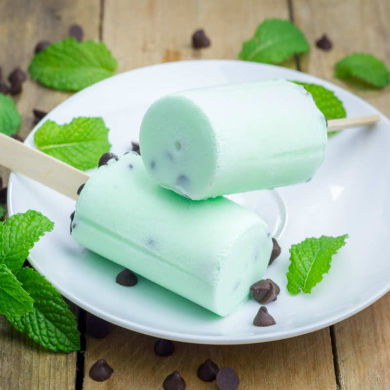 Chocolate Chip And Mint Popsicle Recipe: How to Make Chocolate Chip And  Mint Popsicle Recipe | Homemade Chocolate Chip And Mint Popsicle Recipe
