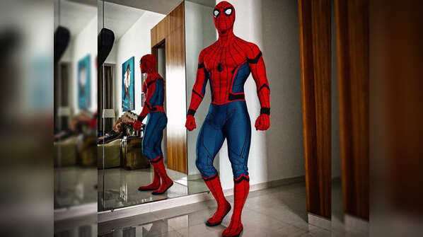 Guess the Bollywood actor donning the Spider-Man suit