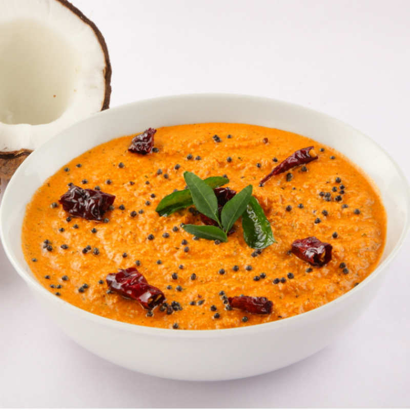 Jain-style Red Coconut Chutney Recipe: How to Make Red Coconut Chutney Recipe | Jain-style Red Chutney Recipe