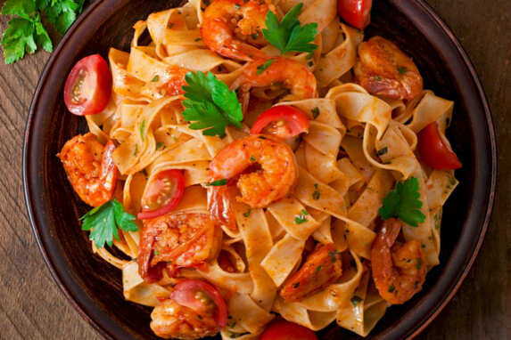 Creamy Mozzarella Shrimp Pasta Recipe How To Make Creamy Mozzarella Shrimp Pasta Recipe Homemade Creamy Mozzarella Shrimp Pasta Recipe