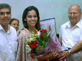 Saina Nehwal felicitated