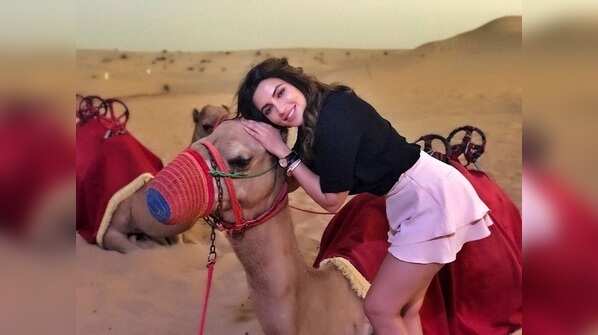 Bikini-clad Shama Sikander is hogging all the attention on a beach in Dubai
