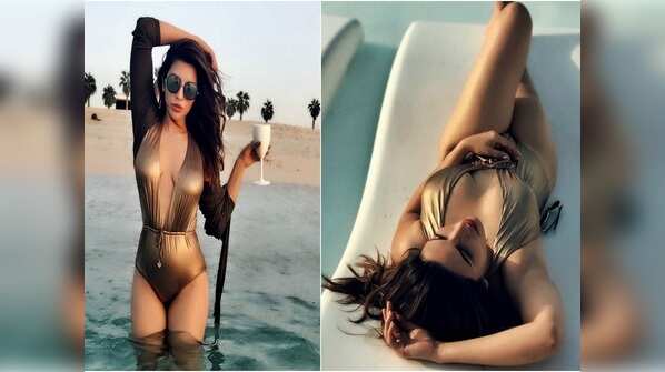 Bikini-clad Shama Sikander is hogging all the attention on a beach in Dubai