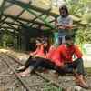 Youngsters wait in vain for their favourite mini train