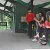 Youngsters wait in vain for their favourite mini train