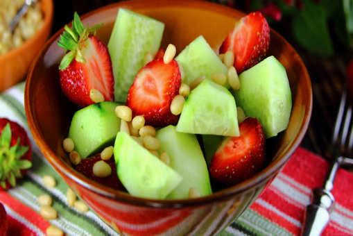 Strawberry, Cucumber and Honeydew Salad