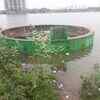 Lake Perungudi is full of rainwater following heavy downpour.