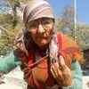 101-year-old Saraswati Sharma casts her vote at Bran polling station of Manali constituency