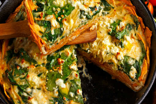 One-Pot Potato and Spinach Pie