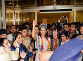 Miss World 2017 Manushi Chhillar returns to hero’s welcome at Mumbai airport